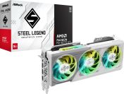 Видео карта ASRock Radeon RX 9070 XT Steel Legend - 16GB GDDR6, 1x HDMI, 3x DP