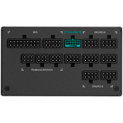 DeepCool PX1300-P, 1300W, 80 Plus PLATINUM, Fully Modular, Flat Black Cables, 135mm FDB Fan, Fluid Dynamic Bearing, 150x160x86mm (W x L x H), ATX 3.0, OPP/OVP/SCP/OTP/OCP/UVP/NLO/SIP, 12Y, R-PXD00P-FC0B-EU