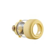 BUYDEEM Pop-Up Straw Glass Bottle, model DG710, color Mellow Yellow