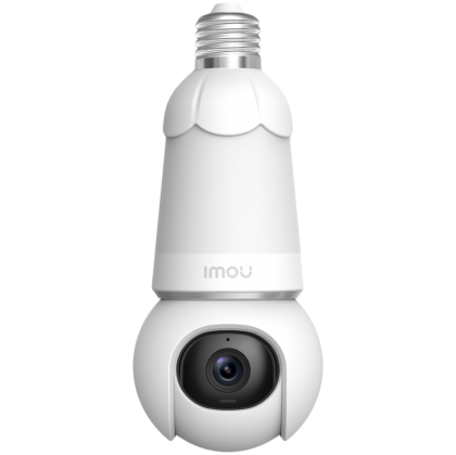 Imou 5MP Wi-Fi PTZ Bulb camera, H.265, 2.8 mm lens, Smart Full-Color Night Vision, Panoramic Pan & Tilt (340° Coverage), Built-in Mic & Speaker, Siren, Built-in Spotlight, Wi-Fi 6, Human/Vehicle Detection, Smart Auto Tracking, 350 Lumen