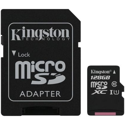 Kingston 128GB micSDXC Canvas Select Plus 100R A1 C10 Card + ADP