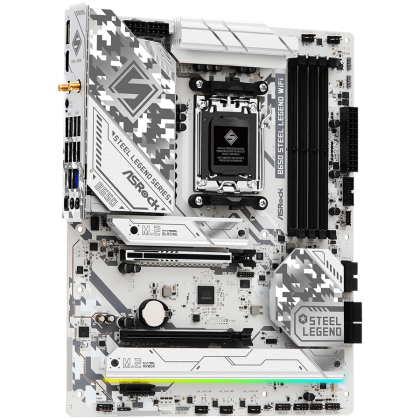 ASROCK MB Desktop B650 Steel Legend, AM5, 4x DDR5, 1x PCIe 5.0 x16, 1x PCIe 3.0 x16, 1x PCIe 4.0 x1  1x Blazing M.2(PCIe Gen5x4), 2x Hyper M.2(PCIe Gen4x4), 2x SATA3 6.0 Gb/s, 1x HDMI, 1x DP, 2.5G LAN, 802.11ax Wi-Fi 6E + BT