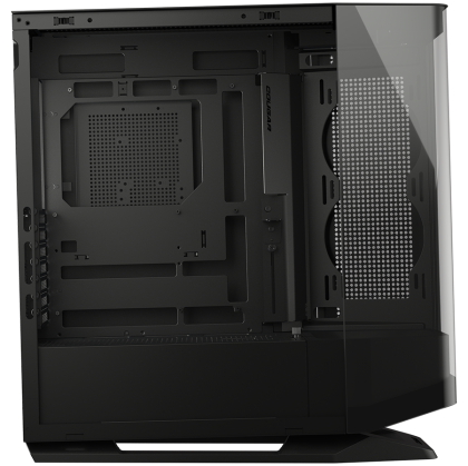 COUGAR | FV270 Black | PC Case | Mid tower / Tempered, Curved Glass Perimeter / Quick Detachable Air Filters / Up to 9 Fans (1x120mm RGB Preinstalled) / Black