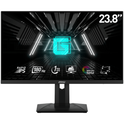 MSI G244PF E2 Gaming Monitor, 23.8" 180Hz, FHD (1920x1080) 16:9, Rapid IPS Anti-glare, 1ms, 300nits, 1000:1, 178°/178°, Adaptive-Sync, Adjustable Stand, 1x DP, 2x HDMI, 3Y Warranty