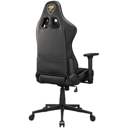 COUGAR Gaming chair Armor One V2 Gold F, Breathable PVC Leather, Classic high-back design, Adjustable Design, 4D Folding Armrests, Recliner system 90°~155°