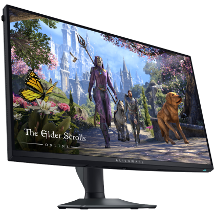 Alienware AW2725QF Gaming Monitor, 27" 16:9 IPS 3840x2160 up to 180Hz or 1920x1080 up to 360Hz, 0.5ms GtG, 1000:1, 400 cd/m2, G-Sync, 2x HDMI, 1xDP, 3xUSB 3.2, 1xUSB-C (15W), Tilt, Swivel, Pivot, Height Adj, 3Y