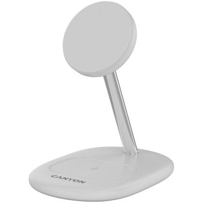 CANYON wireless charger WCS-205 15W Qi2 2in1 White