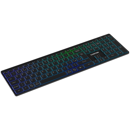 CANYON keyboard HKB-W11 UK/US RGB Dual Mode Wireless Black