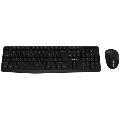 CANYON SET-W01 EN/BG Keyboard+Mouse Wireless Black