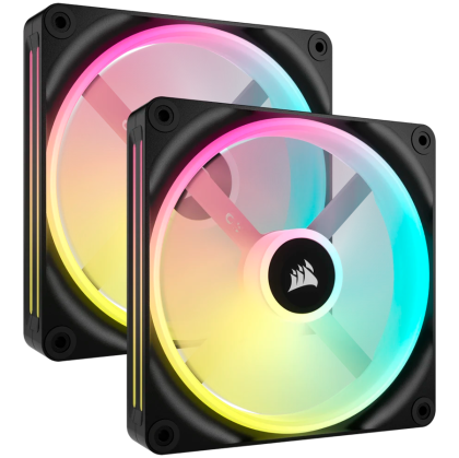 CORSAIR QX RGB Series, iCUE LINK QX140 RGB, 140mm Magnetic Dome RGB Fan, Dual Fan Kit