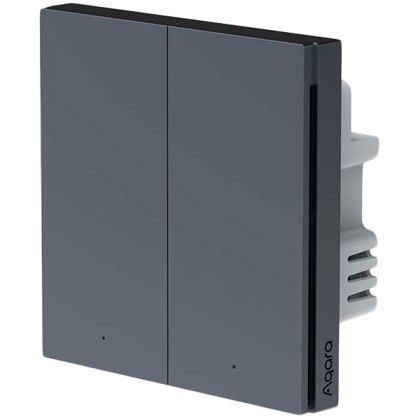 Aqara Smart Wall Switch H1 (with neutral, double rocker): Model: WS-EUK04; SKU: AK074RUG01