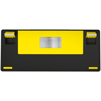 LORGAR KBP7075W, Wireless 75% Mechanical Gaming Keyboard Pro, Black/yellow, EN layout