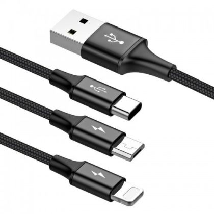 Кабел Baseus USB Rapid 3in1 USB Type-C / Lightning / Micro 1.2m