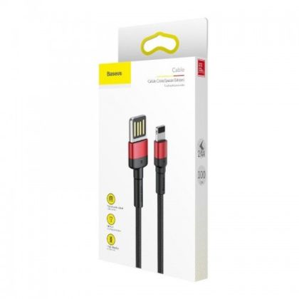 Кабел Baseus Cafule Double-sided USB Lightning Cable 1.5A 2m Black/Red