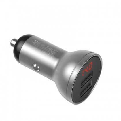 Зарядно за автомобил Baseus Digital Display 2xUSB 4.8A Car Charger 24W