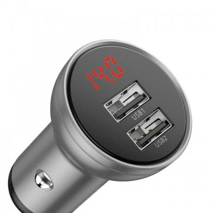 Зарядно за автомобил Baseus Digital Display 2xUSB 4.8A Car Charger 24W