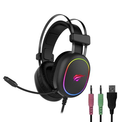 Геймърски слушалки Havit GAMENOTE H2016D RGB USB+3.5mm