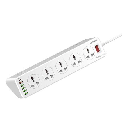 Разклонител LDNIO SC10610 10x AC outlets, 5x USB, 1x USB-C, 2500W