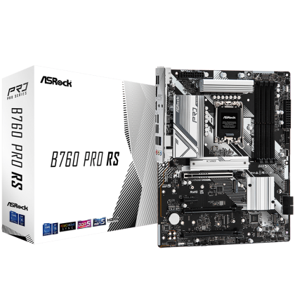 ASROCK MB Desktop B760 Pro RS (S1700, 4x DDR5, 1x PCIe 5.0 x16, 1x PCIe 4.0 x16, 1x PCIe 3.0 x16, 1x PCIe 3.0 x1, 2x Hyper M.2 PCIe Gen4x4, 1x M.2 PCIe Gen 4x2, 4x SATA3, 2x USB-C, 6x USB 3.2, 4x USB 2.0, 1xRJ-45 2.5GB, 1x HDMI, 1x DP, ATX