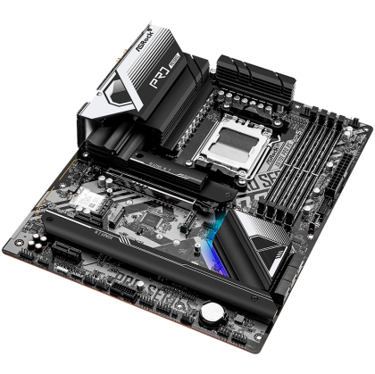 ASROCK MB Desktop X670E Pro RS, AM5, 4x DDR5, 1x PCIe 5.0 x16, 2x PCIe 4.0 x1, 6x SATA3, 3x Hyper M.2 (PCIe Gen4x4), 1x Blazing M.2(PCIe Gen5x4), 7.1 CH HD Audio, 1x HDMI, 1x DisplayPort, 2.5G LAN, Wi-Fi, BT