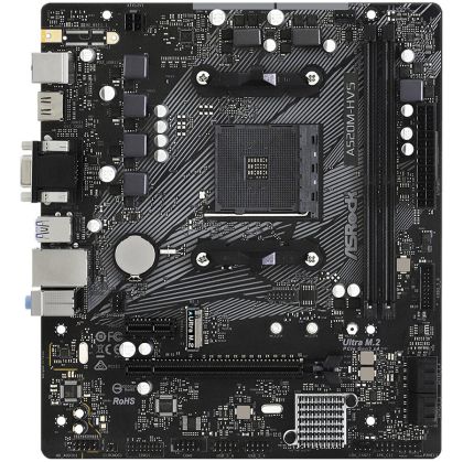 ASROCK Main Board Desktop A520M-HVS (AM4, 2xDDR4, PCIe 3.0 x16,PCIe 3.0 x1, M.2, 4 SATA3, D-Sub, HDMI, mATX, retail)