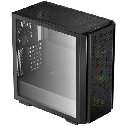 DeepCool CG560, Mid Tower, Mini-ITX/Micro-ATX/ATX/E-ATX, 2xUSB3.0, 1xAudio, 3x120mm Pre-Installed ARGB Fans + 1x140mm Black Fan, Tempered Glass, Mesh Panel, Black R-CG560-BKAAE4-G-1