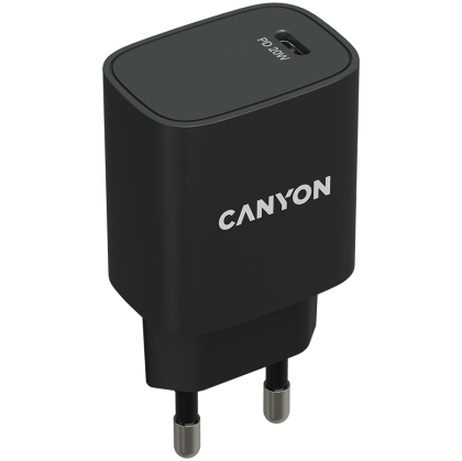 CANYON charger H-20-02 PD 20W USB-C Black