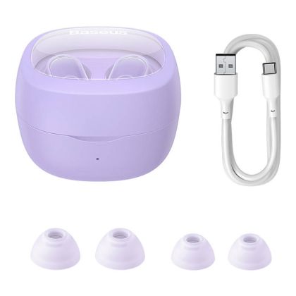 Baseus Bowie WM02 TWS Bluetooth 5.3 OS Wireless Earphones Purple