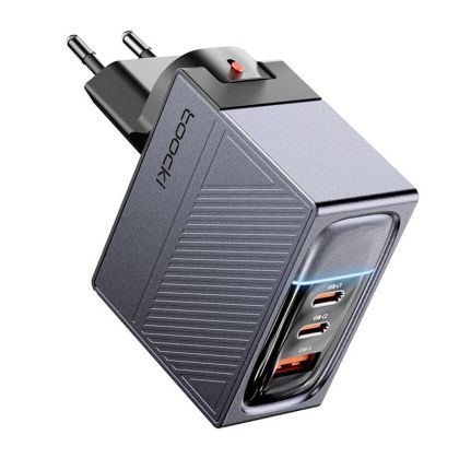 Зарядно Toocki 100W GaN Quick Charger USB-A+2USB-C