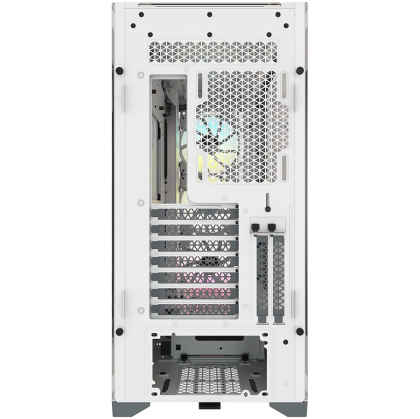 Corsair iCUE 5000X RGB Tempered Glass Mid-Tower Smart Case, White