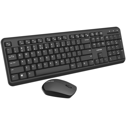 CANYON SET-W20, Wireless combo set,Wireless keyboard with Silent switches,105 keys,BG layout,optical 3D Wireless mice 100DPI black