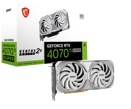 MSI GeForce RTX 4070 Ti Super Ventus 2X White OC 16GB