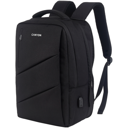 CANYON backpack BPE-5 Urban USB 15.6'' Black