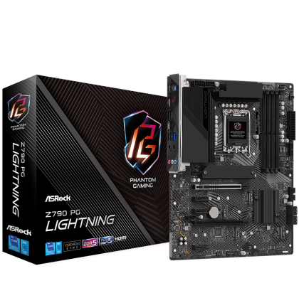 ASROCK MB Desktop Z790 PG Lightning (S1700, 4x DDR5, 1x PCIe 4.0 x16, 1x PCIe 5.0 x16, 3x PCIe 3.0 x1, 4x Hyper M.2, 4x SATA3 6.0Gb/s, RAID 0,1,5,10, 2x USB-C, 10x USB 3.2, 3x USB 2.0, 1x RJ-45 2.5GB, 1x HDMI, ATX