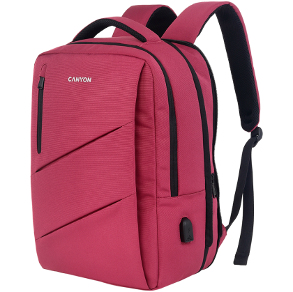 CANYON backpack BPE-5 Urban USB 15.6'' Red