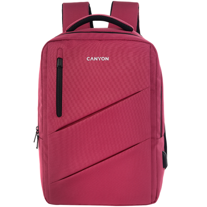 CANYON backpack BPE-5 Urban USB 15.6'' Red