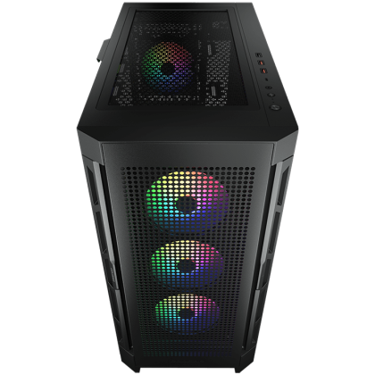 COUGAR DUOFACE PRO RGB Black, Mid Tower, 3x 120 ARGB Fans, RGB Button, Tempered Glass, Mini ITX / Micro ATX / ATX / CEB / E-ATX, USB 3.0 x 2, USB 2.0 x 1, Type C Gen 2, 4 Pole Headset Audio Jack