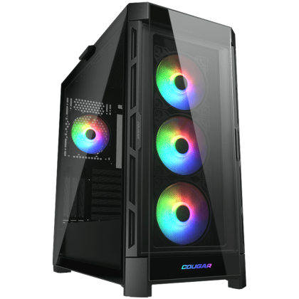 COUGAR DUOFACE PRO RGB Black, Mid Tower, 3x 120 ARGB Fans, RGB Button, Tempered Glass, Mini ITX / Micro ATX / ATX / CEB / E-ATX, USB 3.0 x 2, USB 2.0 x 1, Type C Gen 2, 4 Pole Headset Audio Jack