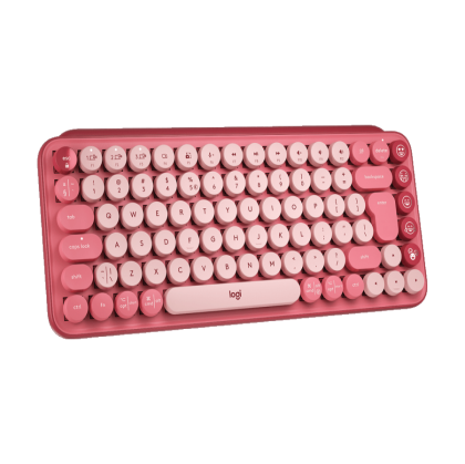 LOGITECH POP Keys Bluetooth Mechanical Keyboard - HEARTBREAKER ROSE - US INT'L