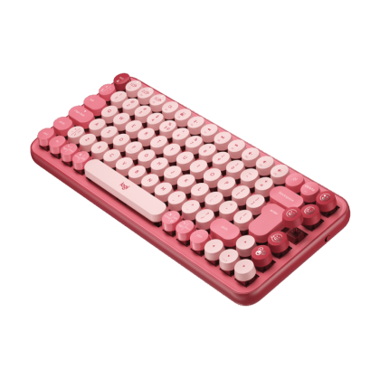 LOGITECH POP Keys Bluetooth Mechanical Keyboard - HEARTBREAKER ROSE - US INT'L