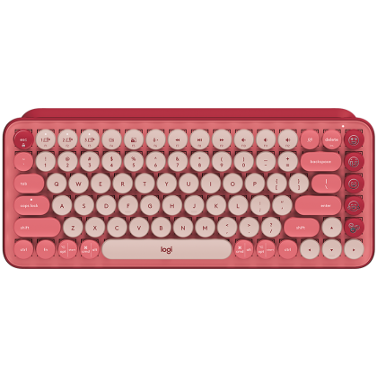 LOGITECH POP Keys Bluetooth Mechanical Keyboard - HEARTBREAKER ROSE - US INT'L