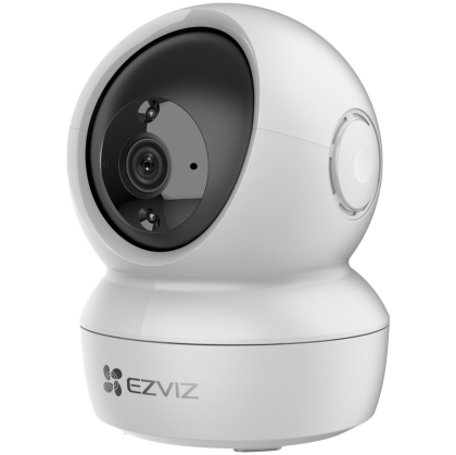 Ezviz H6c 2MP IP Pan & Tilt Smart Home Camera, F2.4@1/3" Progressive Scan CMOS; 4mm, view angle: 85°(Diagonal), 75° (Horizontal), 45°(Vertical); H.264; 1920 × 1080; Max:15fps; Micro SD card (Max. 256G); IR up to 10m, RJ45 x1