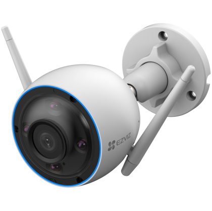 Ezviz H3c 4MP IP Wi-Fi Smart Home camera, 1/2.7” Progressive Scan CMOS, 4mm @ F2.0, view angle: 82° (Horizontal), H.265, 30fps, 2560 × 1440, Two-way talk, Light and Siren, IR up to 30m, micro SD (Max. 512GB), RJ45 x1, IP67