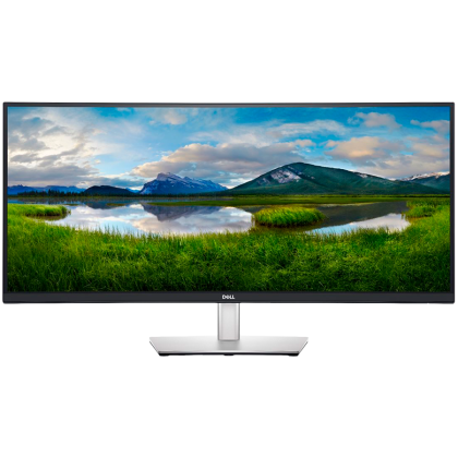 Dell P3424WE Curved USB-C Hub Monitor LED, 34", WQHD 3440x1440 60Hz, 21:9, 3800R, IPS, Anti-glare, 3H Hard Coating, Comfort V, Flicker Free, 300 cd/m2, 1000:1, 178/178, 5ms/8ms, Touchscreen, DP, HDMI, USB-C 3.2 Gen 1, LAN, Height, Swivel, Tilt, 3