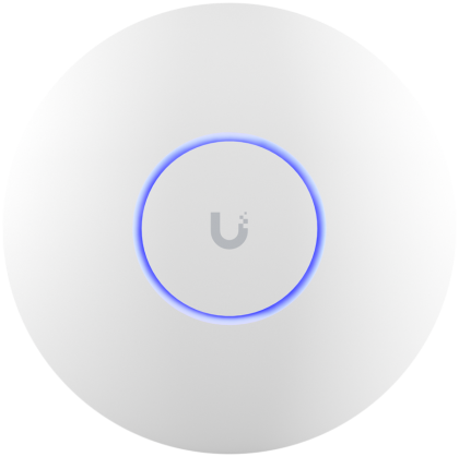 UBIQUITI U6 Long-Range; WiFi 6; 8 spatial streams; 185 m² (2,000 ft²) coverage; 350+ connected devices; Powered using PoE+; GbE uplink.