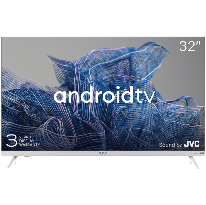 32', HD, Google Android TV, White, 1366x768, 60 Hz, Sound by JVC, 2x8W, 33 kWh/1000h , BT5, HDMI ports 3, 24 months