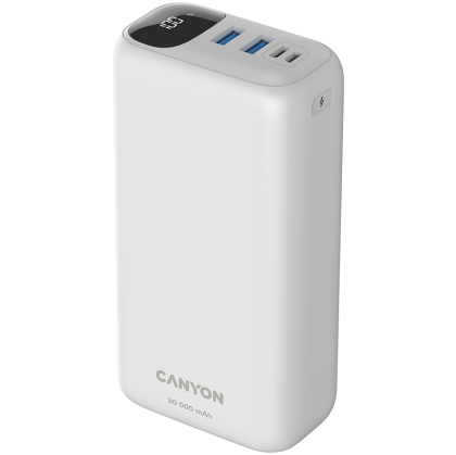 CANYON power bank PB-301 LED 30000 mAh PD 20W QC 3.0 White