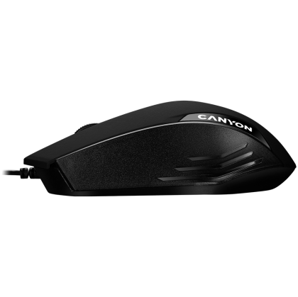 CANYON Optical wired mice, 3 buttons, DPI 1000, Black