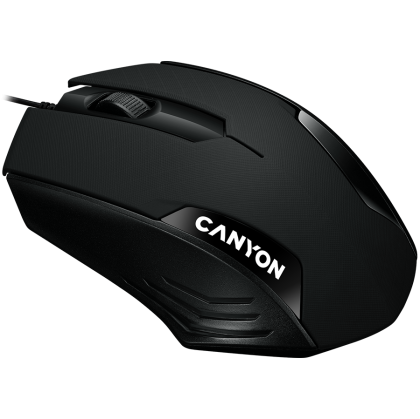 CANYON Optical wired mice, 3 buttons, DPI 1000, Black