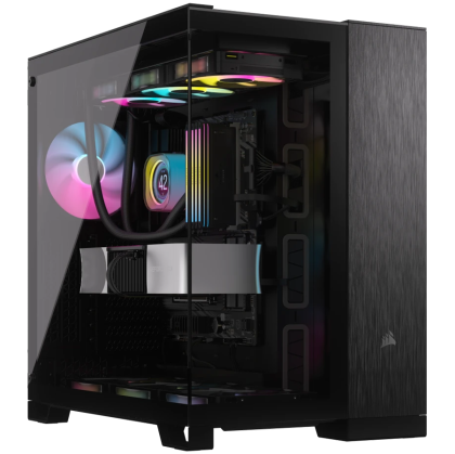 Corsair 6500X Tempered Glass Mid-Tower, Black/Obsidian Aluminum